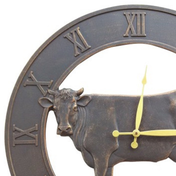 Farm Cattle Iron Outdoor Wall Clock 58cm ICRL-R15 Top