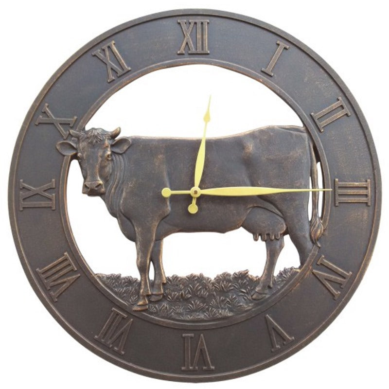 Farm Cattle Iron Outdoor Wall Clock 58cm ICRL-R15 Front