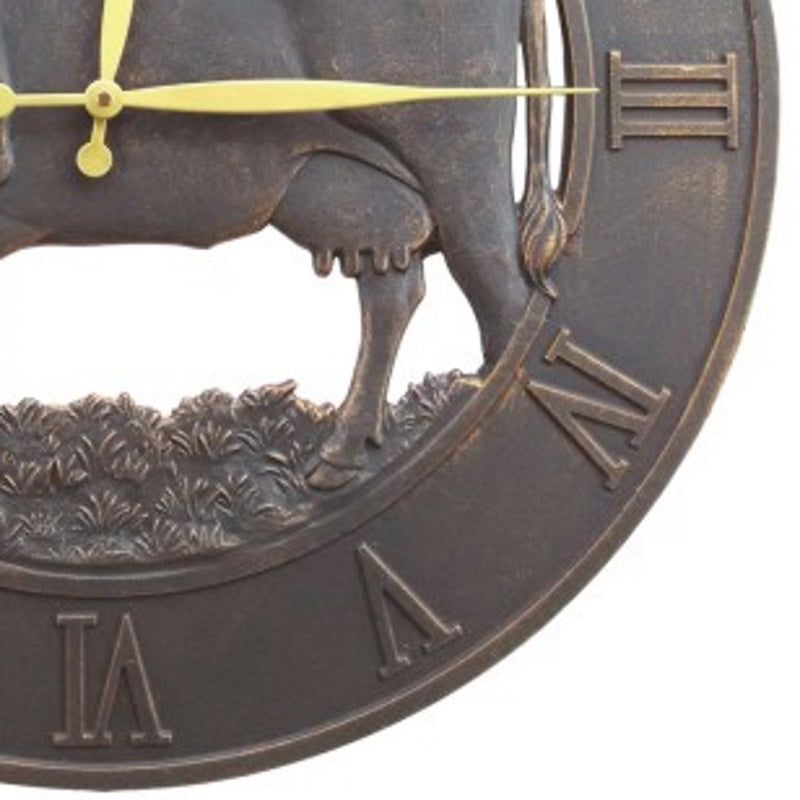 Farm Cattle Iron Outdoor Wall Clock 58cm ICRL-R15 Bottom