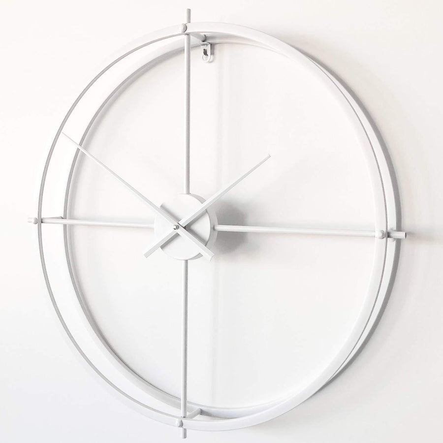 Ivory and Deene Lincoln Wall Clock White 60cm ID1019 1