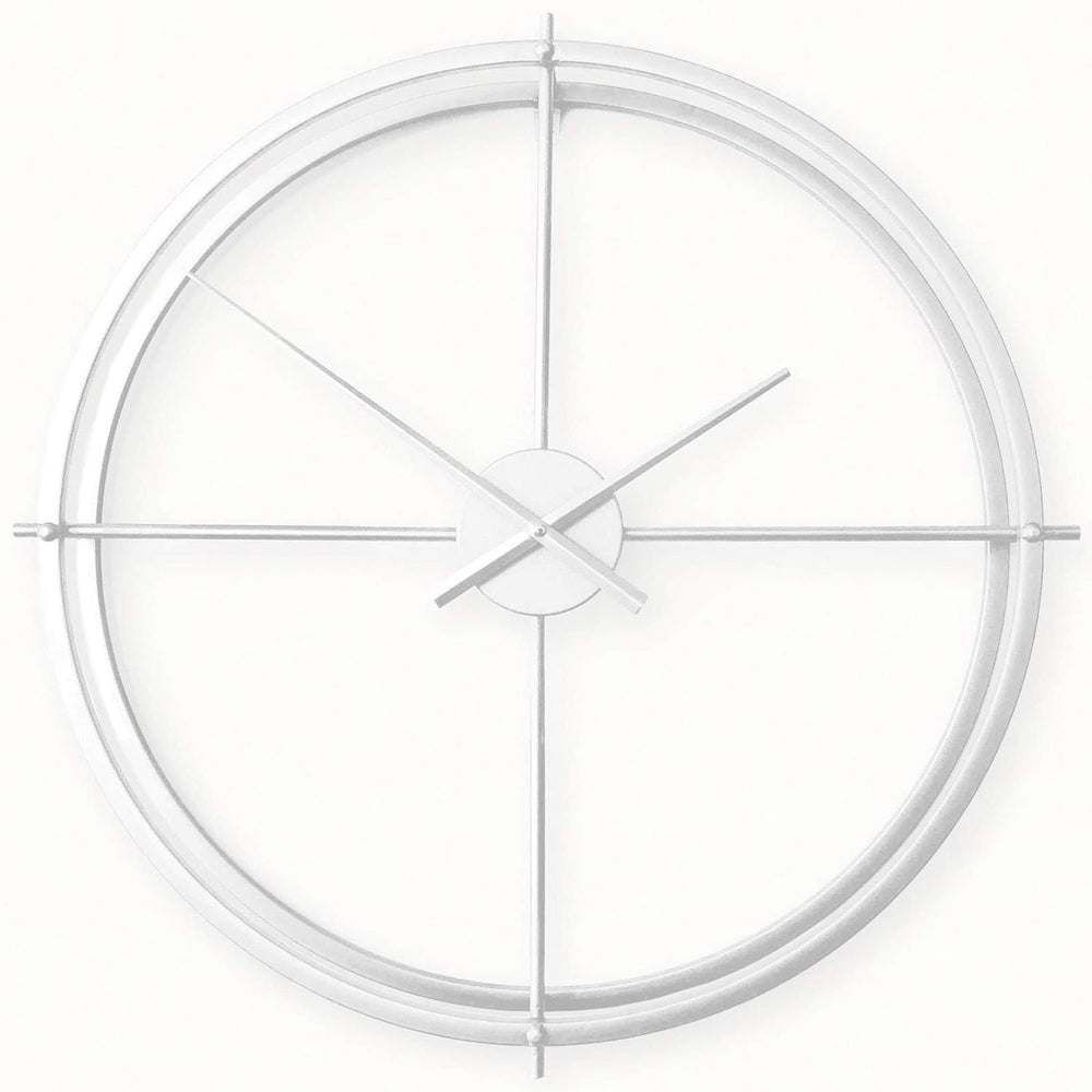 Ivory and Deene Lincoln Wall Clock White 60cm ID1019 2