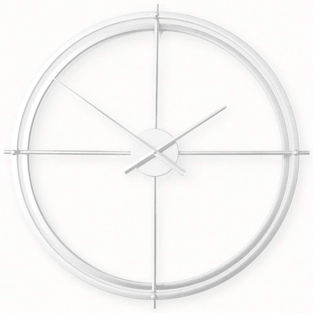 Ivory and Deene Lincoln Wall Clock White 60cm ID1019 2