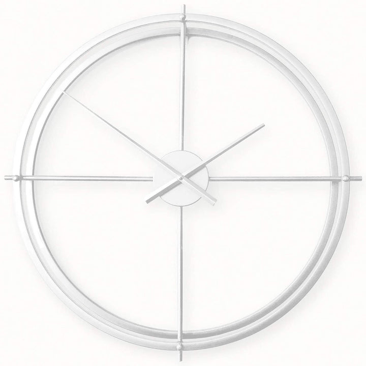 Ivory and Deene Lincoln Wall Clock White 60cm ID1019 2