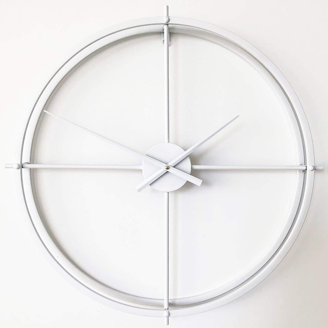 Ivory and Deene Lincoln Wall Clock White 60cm ID1019 3