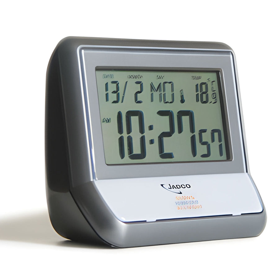 Jadco Bedside Calendar With Night Light Alarm Clock Grey 10cm LS803 1