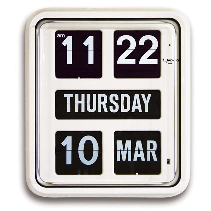Jadco Day Of The Week Flip Calendar Wall Clock White 38cm BQ170 1