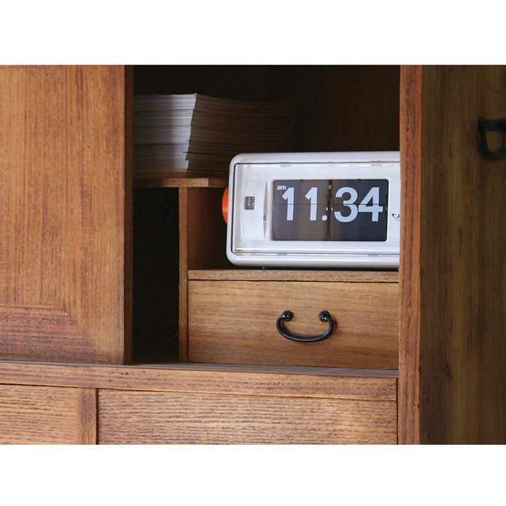 Jadco Flip Card Rotating Dial Alarm Wall and Desk Clock White 20cm AL30 2