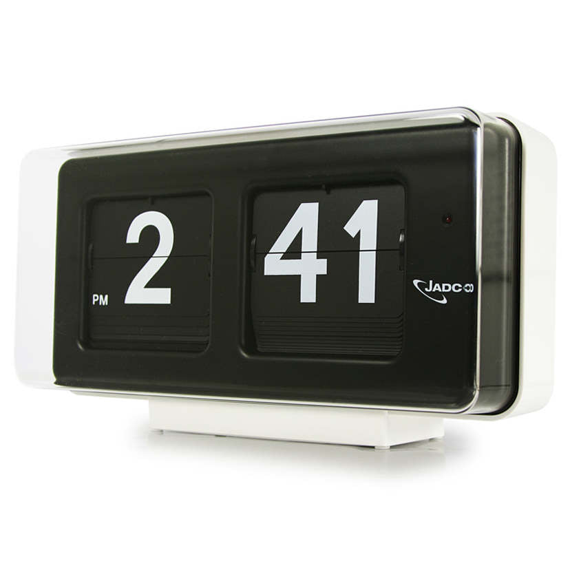 Jadco Harvey Digital Flip Card Wall and Desk Clock 24hr White 29cm BQ5024HR 1