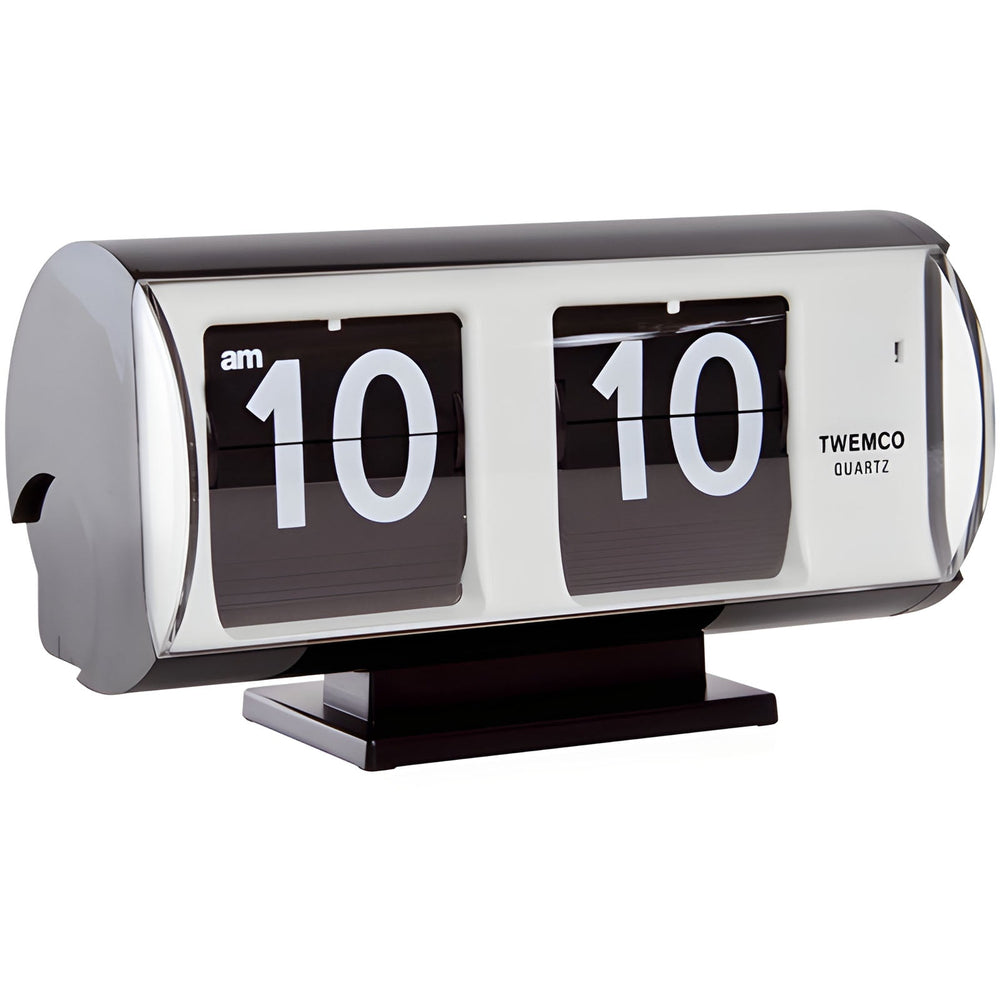 Jadco Marvin Cylindrical Digital Flip Card Desk Clock Black 18cm QT30T-Black 1