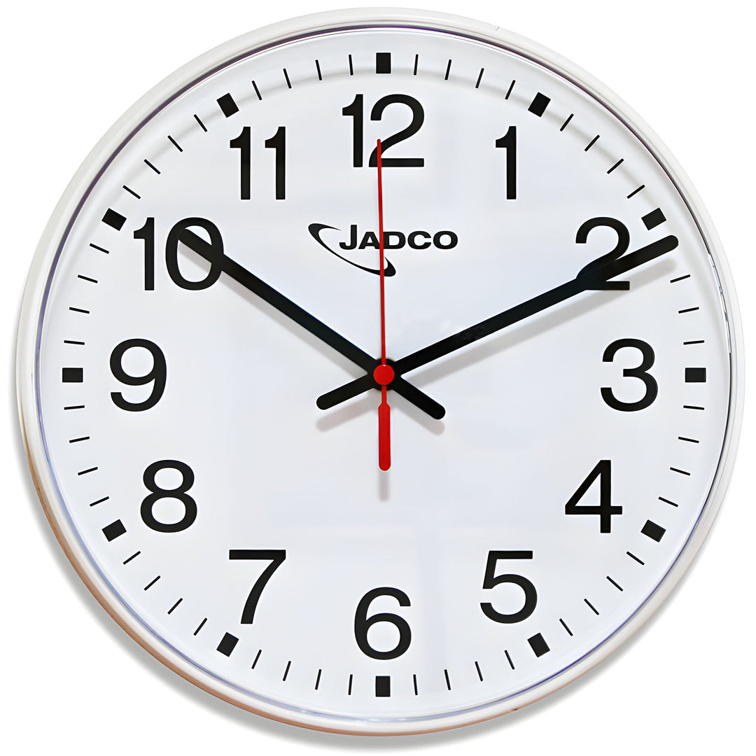 Jadco SOHO Analogue Convex Lens Wall Clock White 25cm 2500 1