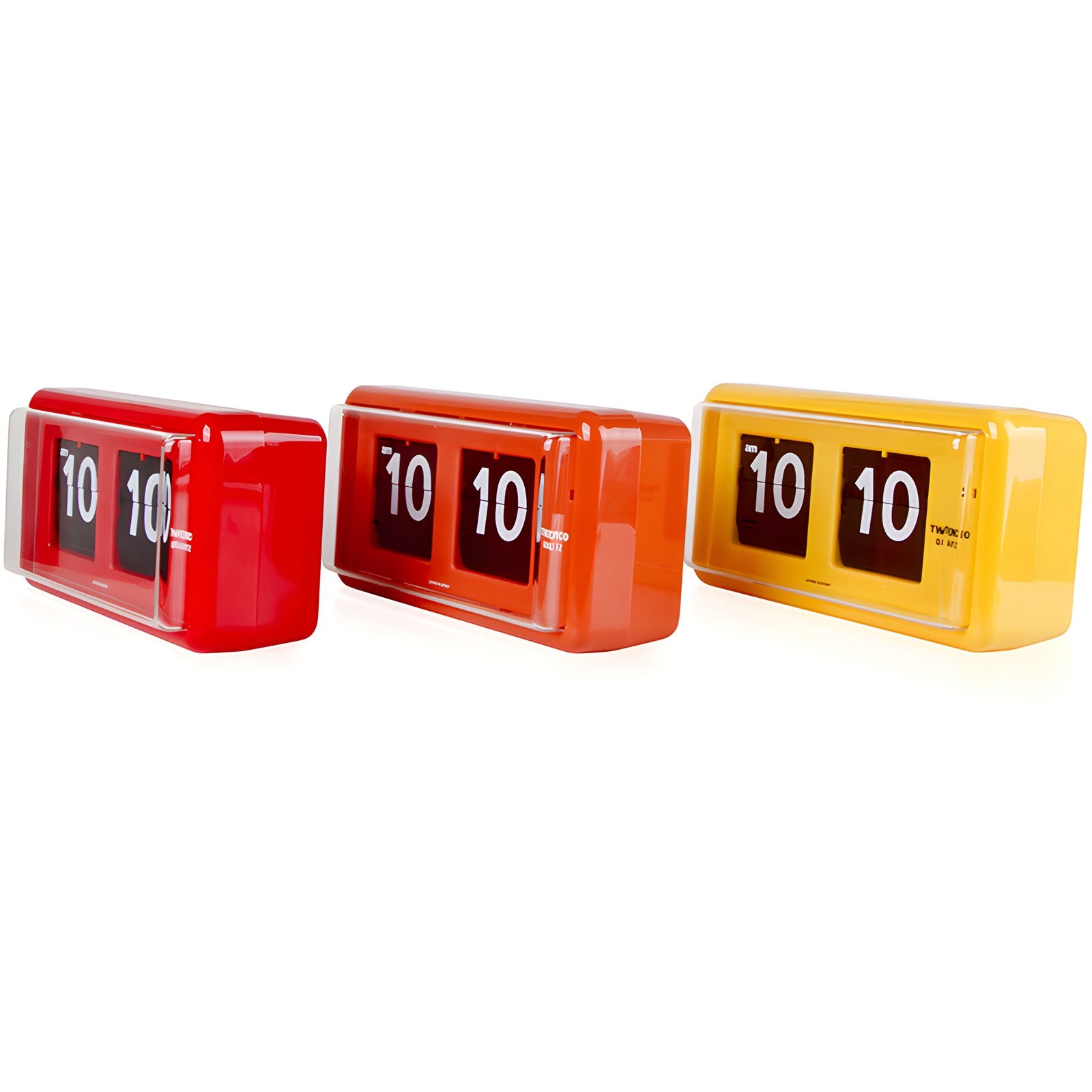 Jadco Wylie Compact Digital Flip Card Clock, Red, 20cm