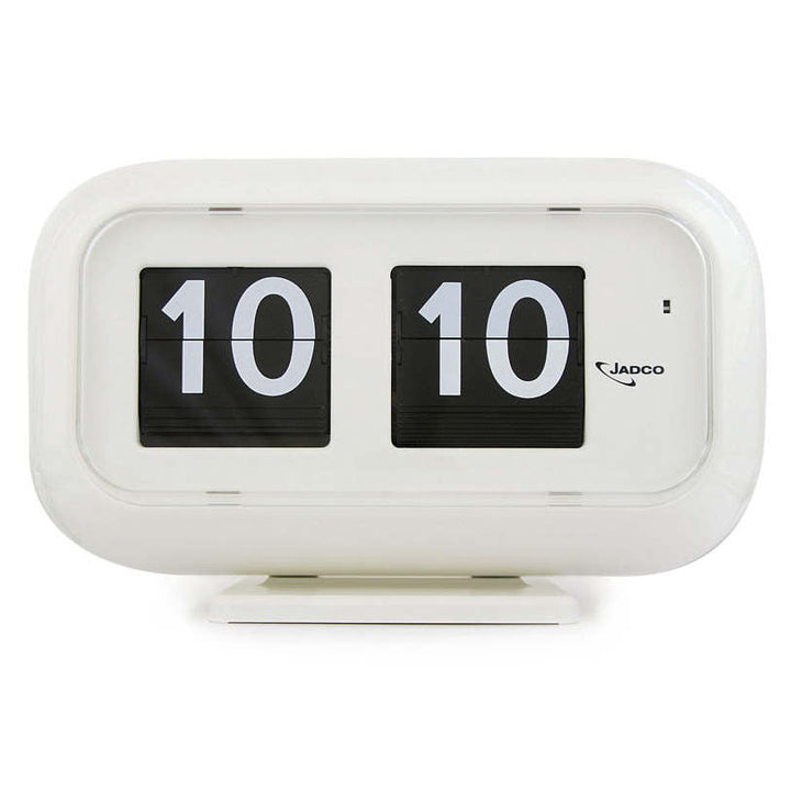 Jadco Wolly Digital Flip Card Wall and Desk Clock 24hr White 23cm QT3524HR 1