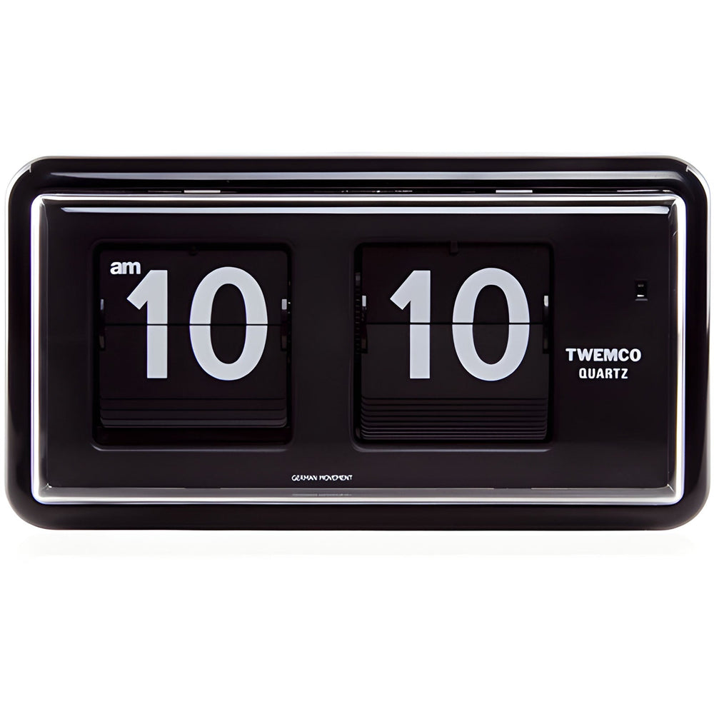Jadco Wylie Compact Digital Flip Card Wall and Desk Clock Black 20cm QT30-Black 1