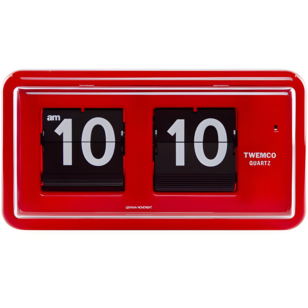 Jadco Wylie Compact Digital Flip Card Wall and Desk Clock Red 20cm QT30-Red 2