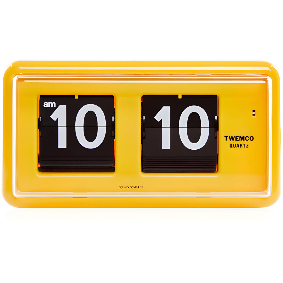 Jadco Wylie Compact Digital Flip Card Wall and Desk Clock Yellow 20cm QT30-Yellow 1