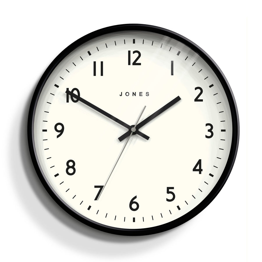 Jones Jam Wall Clock Black 30cm NGJPEN6K 1