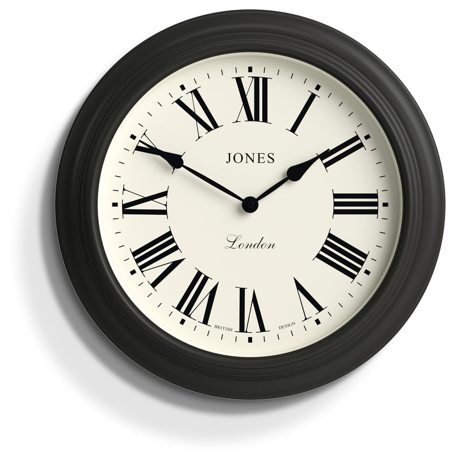 Jones Supper Club Wall Clock Roman Charcoal Grey 41cm NGJSUP319GGY 1