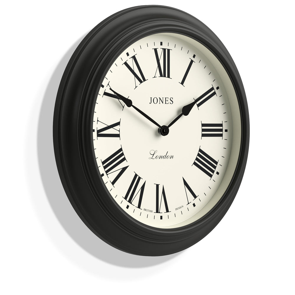 Jones Supper Club Wall Clock Roman Charcoal Grey 41cm NGJSUP319GGY 2