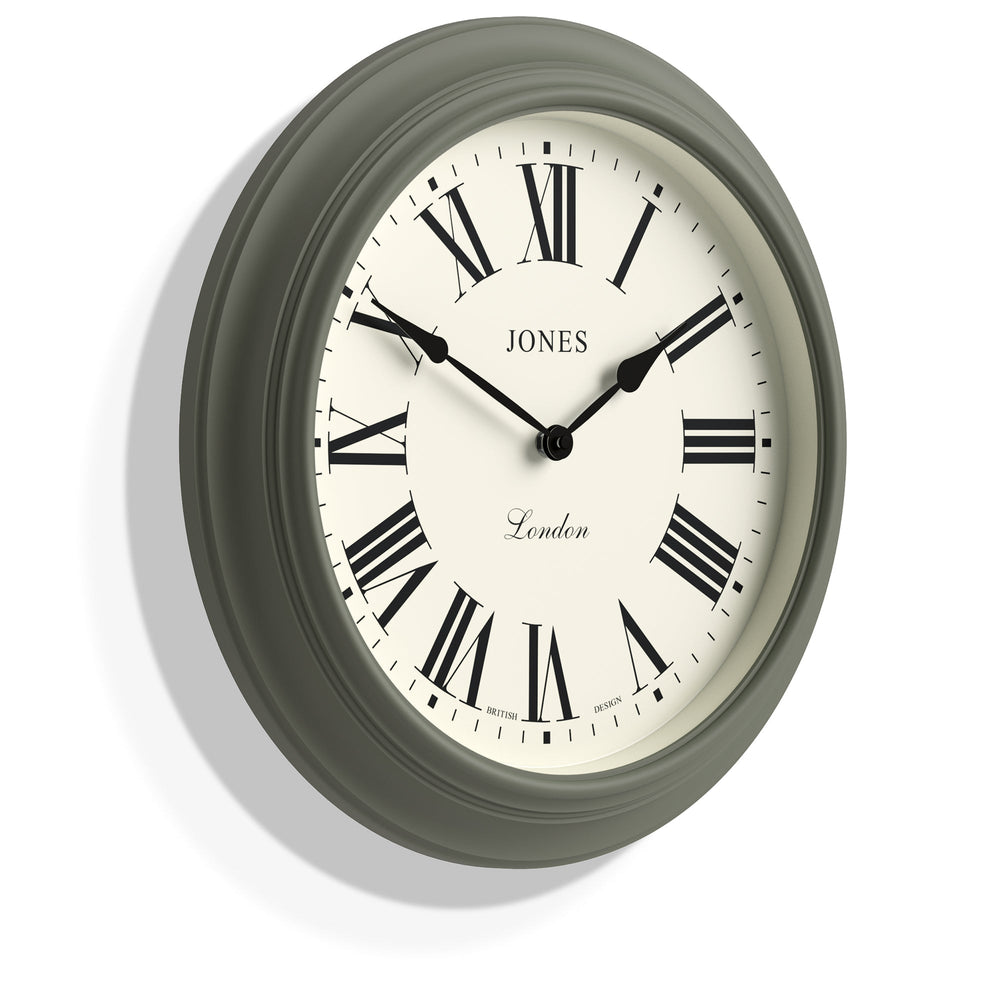 Jones Supper Club Wall Clock Roman Moss Green 41cm NGJSUP319ASG 2