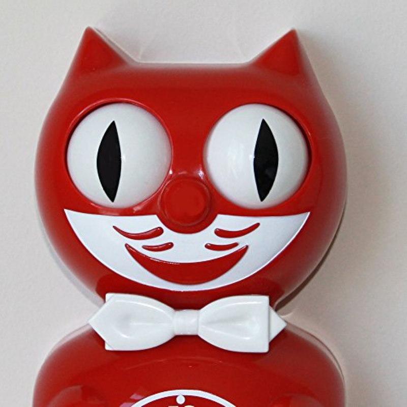 Kit Cat Klocks Scarlet Red Gentleman Wall Clock 40cm OPBC 42 3