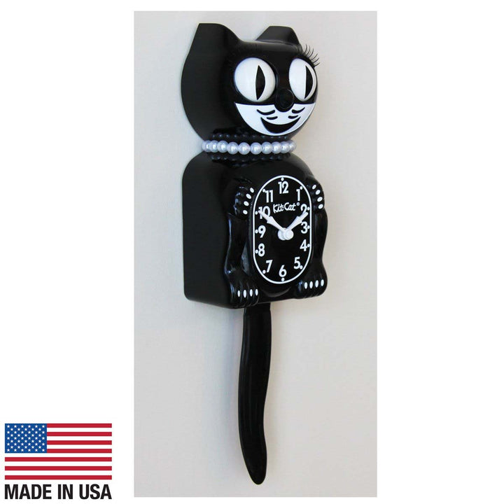 Kit Cat Klocks Classic Black Lady Wall Clock 40cm OPLBC-1 2