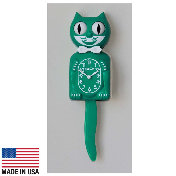 Kit Cat Klocks Green Beauty Gentleman Wall Clock 40cm OPBC-44 1