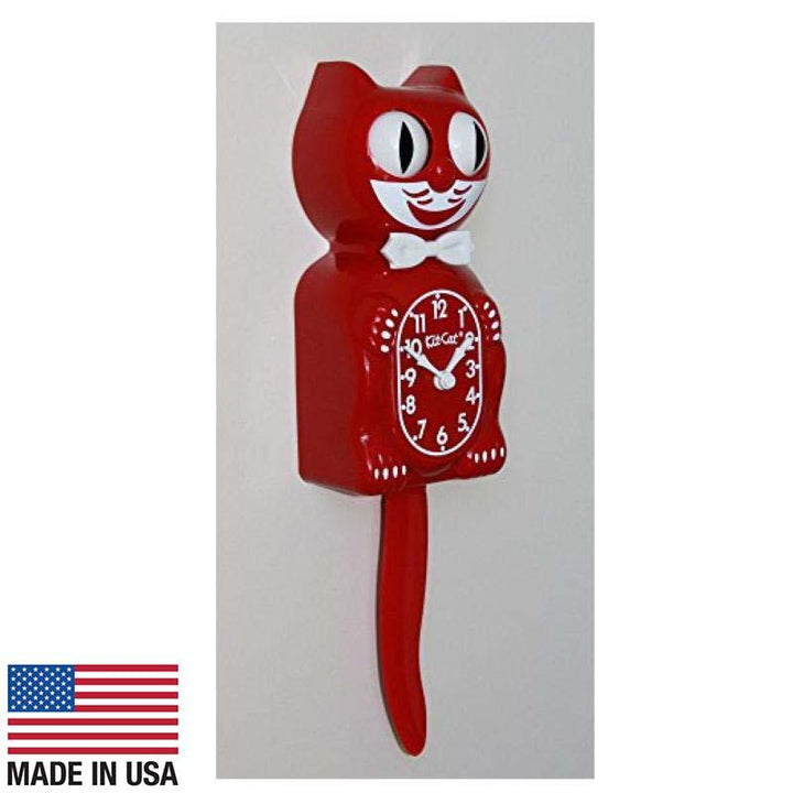 Kit Cat Klocks Scarlet Red Gentleman Wall Clock 40cm OPBC-42 2