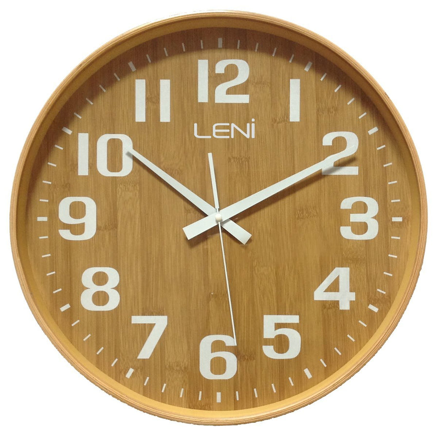 Leni Large Wood Wall Clock Bamboo 41cm 32001BAM 4