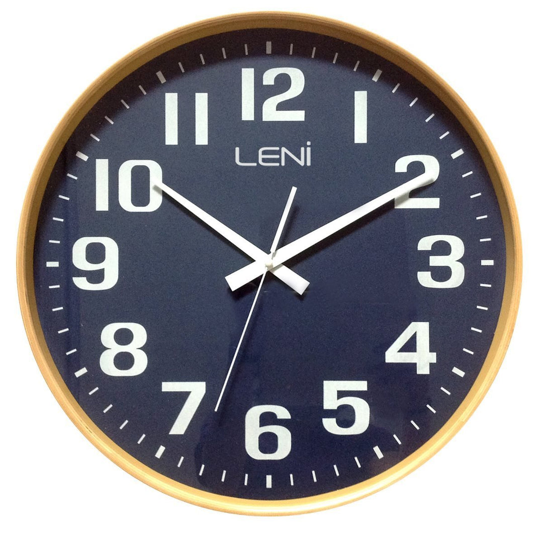 Leni Large Wood Wall Clock Navy 41cm 32001NAV 1