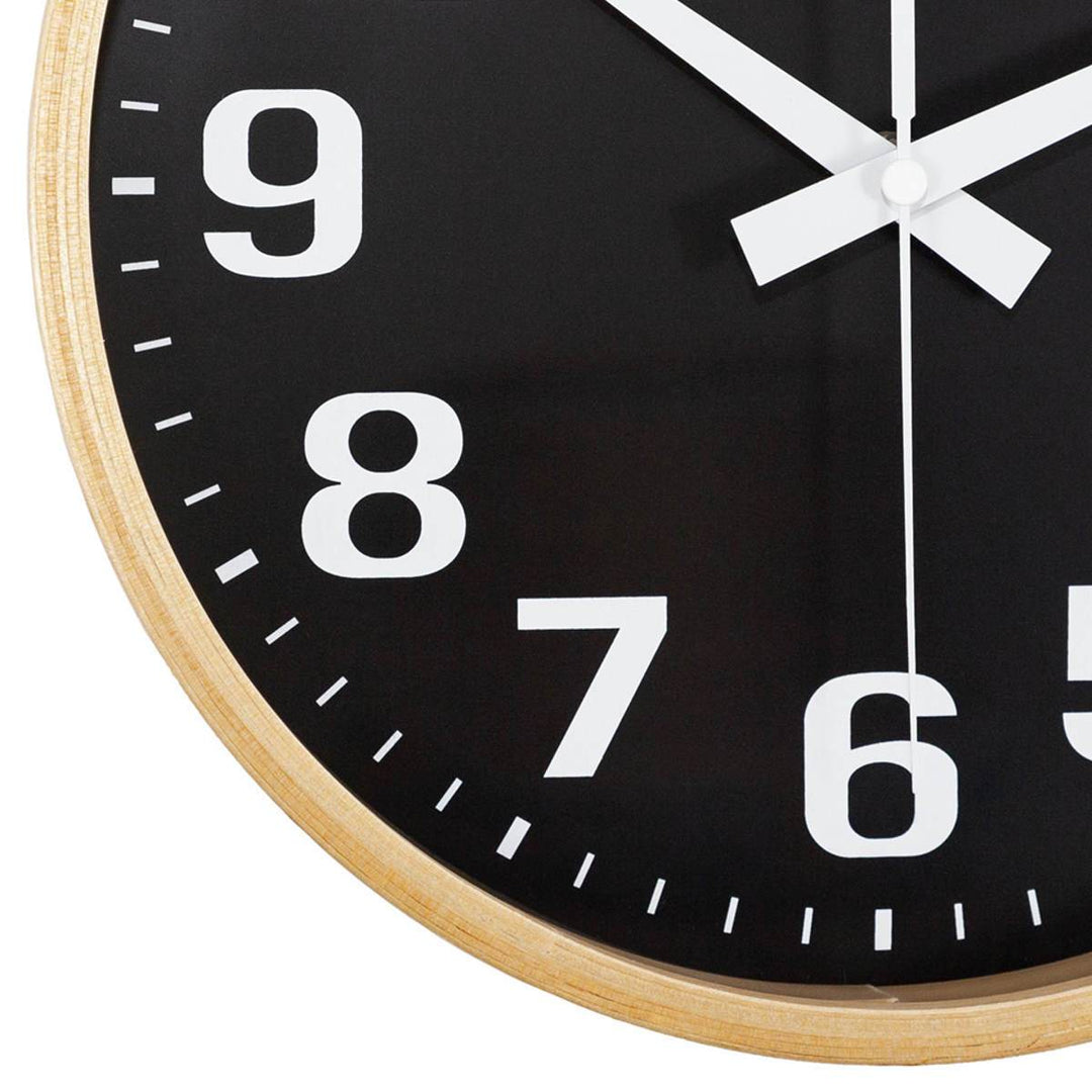 Leni Wood Wall Clock Black 26cm 32000BLA 3