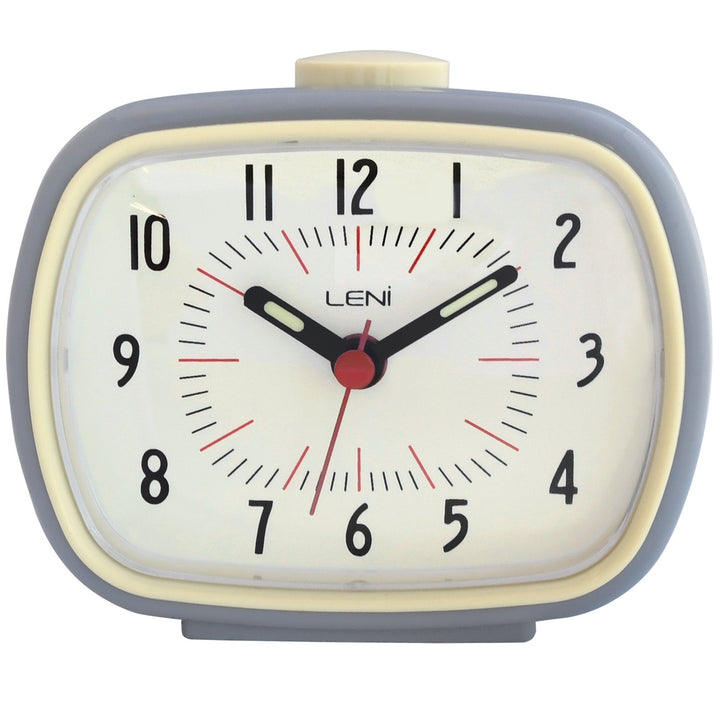 Leni Retro Alarm Clock Slate Grey 11cm 62020SGR 1