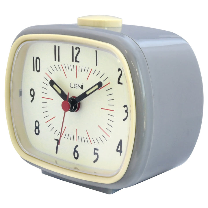 Leni Retro Alarm Clock Slate Grey 11cm 62020SGR 2