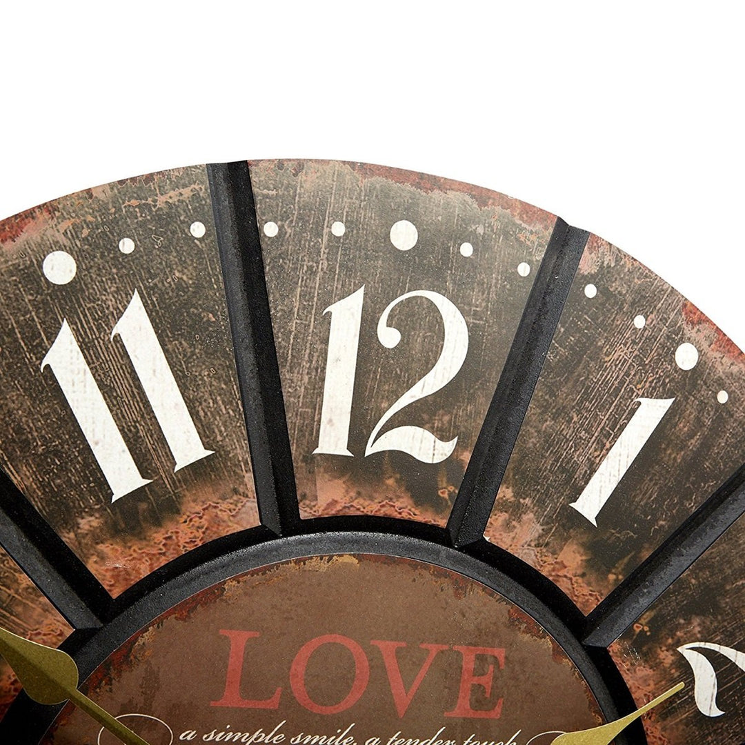 Live Laugh Love Wooden Wall Clock 60cm 11628LOV -Top