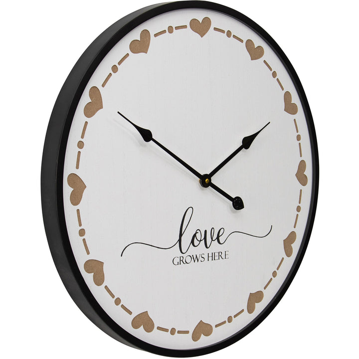 Love Grows Here Hearts Wall Clock 60cm 92105CLK 2