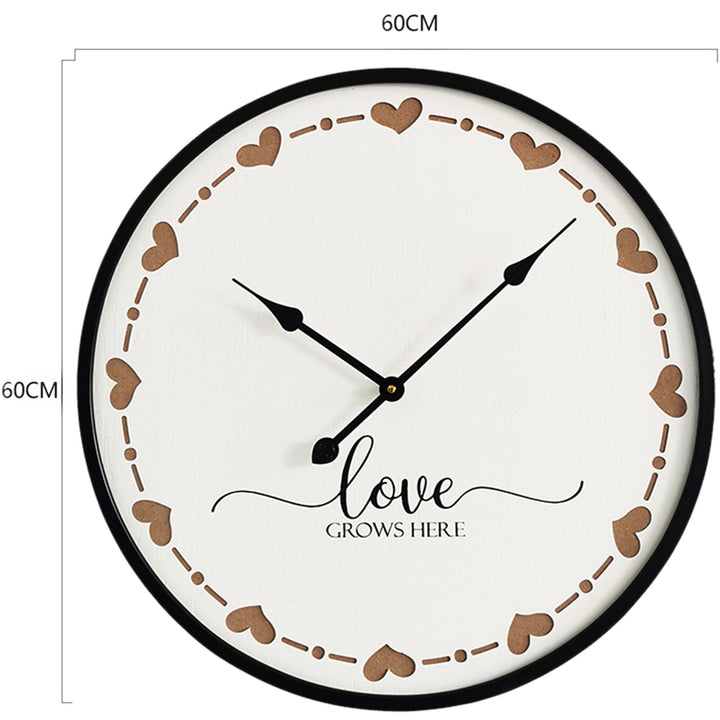 Love Grows Here Hearts Wall Clock 60cm 92105CLK 5