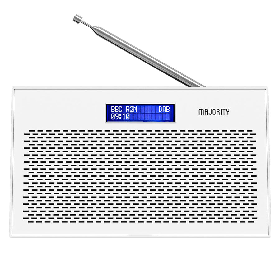 Majority Histon Compact Alarm DAB FM Radio White 18cm MY-1000002727 1