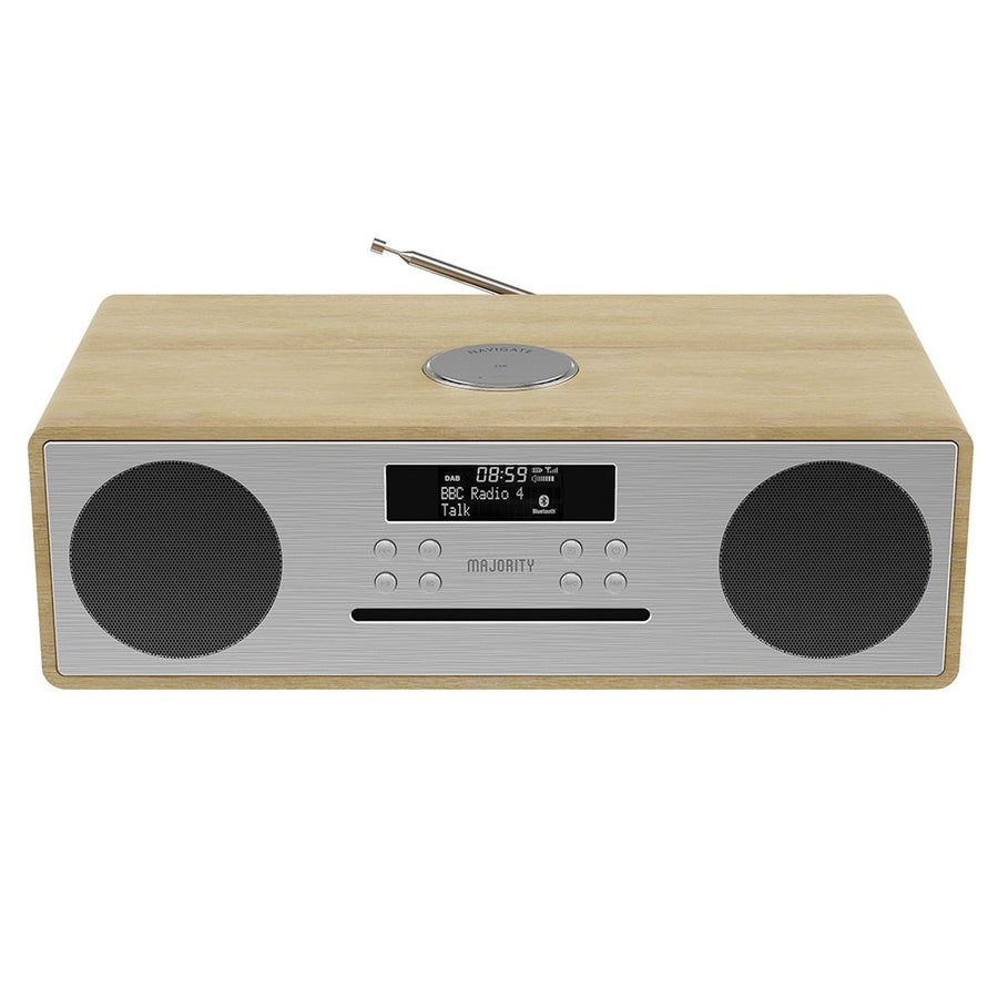 Majority Oakington Bluetooth CD Alarm DAB FM Radio Oak 40cm MY-1000002728 1