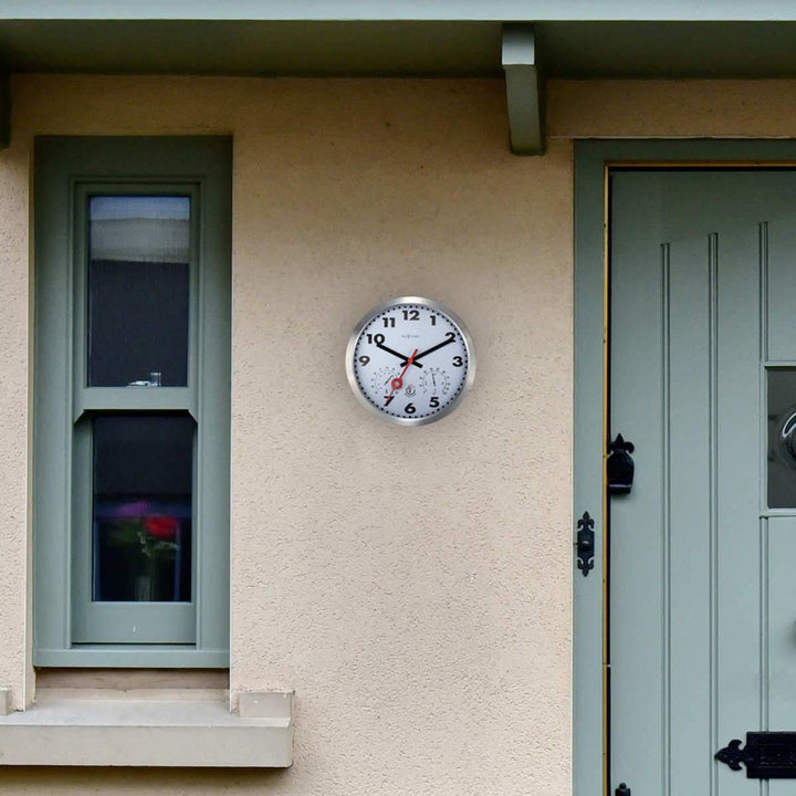 NeXtime Arabic Temperature Humidity Outdoor Wall Clock White 35cm 574307AR 10