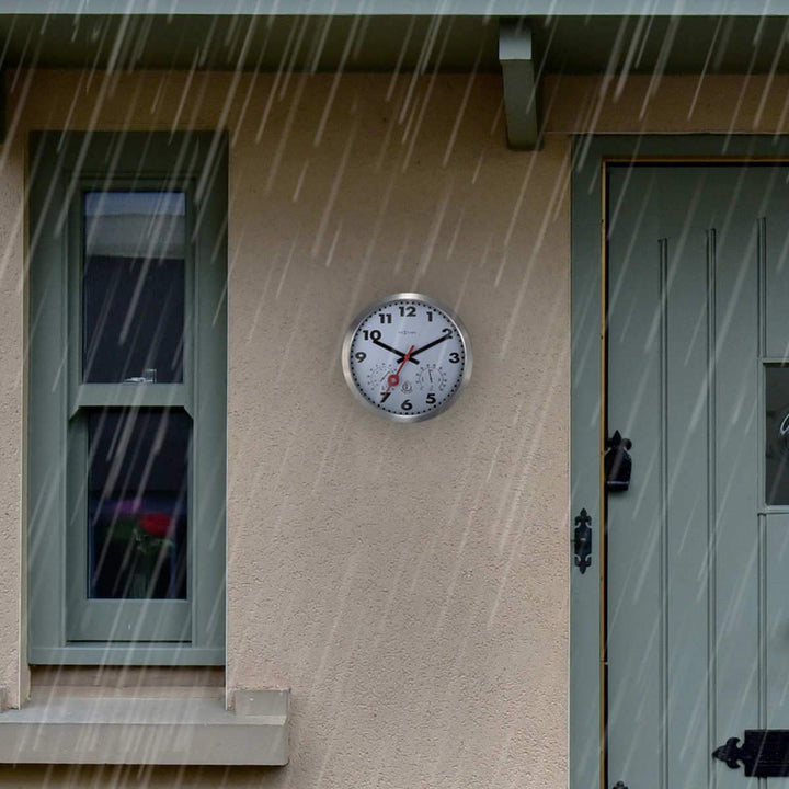 NeXtime Arabic Temperature Humidity Outdoor Wall Clock White 35cm 574307AR 11