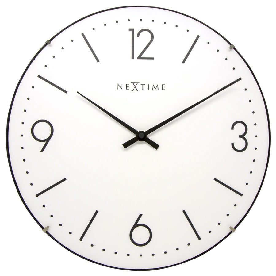 NeXtime Basic Dome Wall Clock White 35cm 573157WI 1