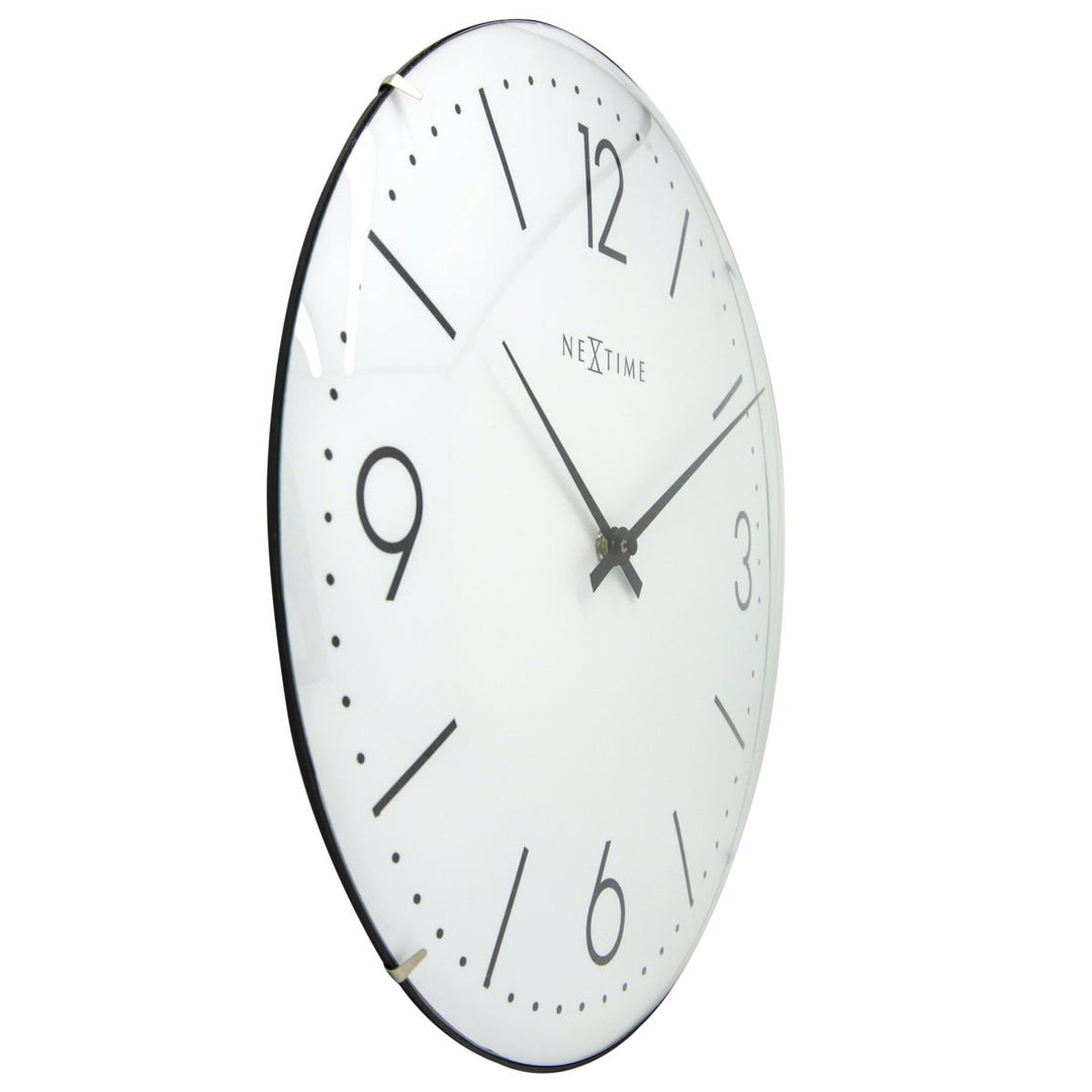 NeXtime Basic Dome Wall Clock White 35cm 573157WI 2