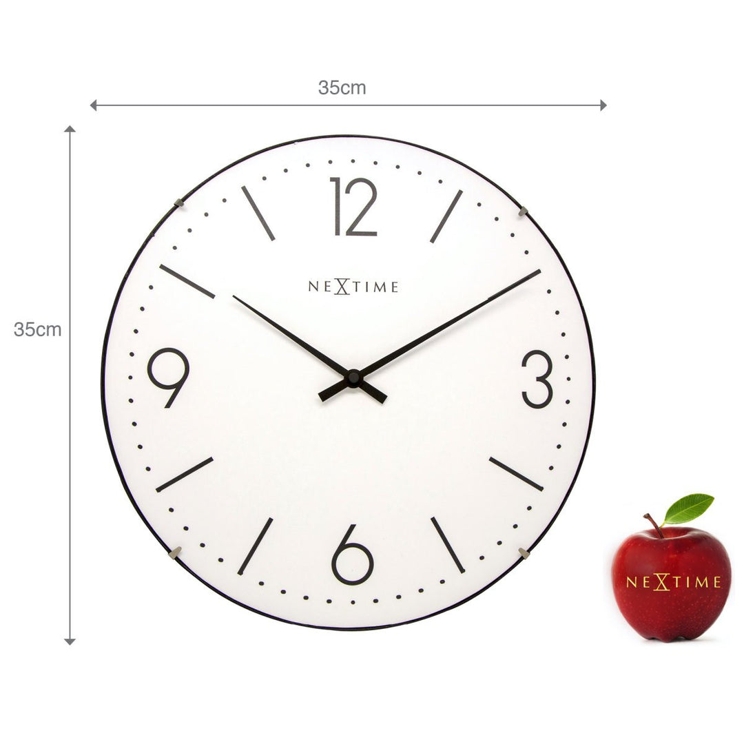 NeXtime Basic Dome Wall Clock White 35cm 573157WI 3