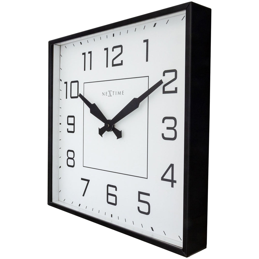 NeXtime Be Square Wall Clock Ivory 35cm 573294AR 2