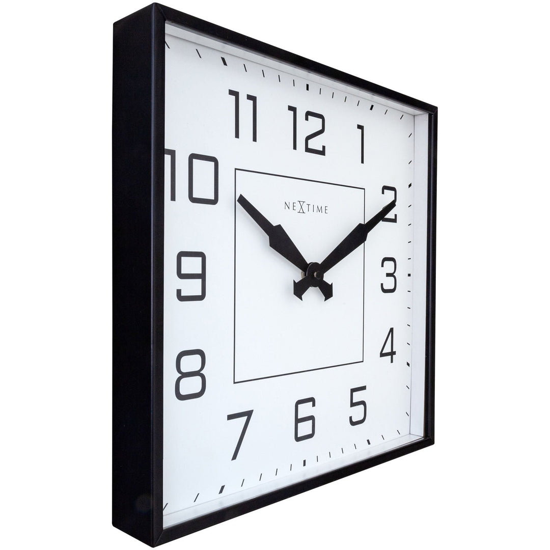 NeXtime Be Square Wall Clock Ivory 35cm 573294AR 3