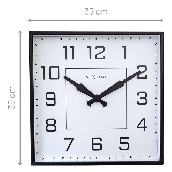 NeXtime Be Square Wall Clock Ivory 35cm 573294AR 6