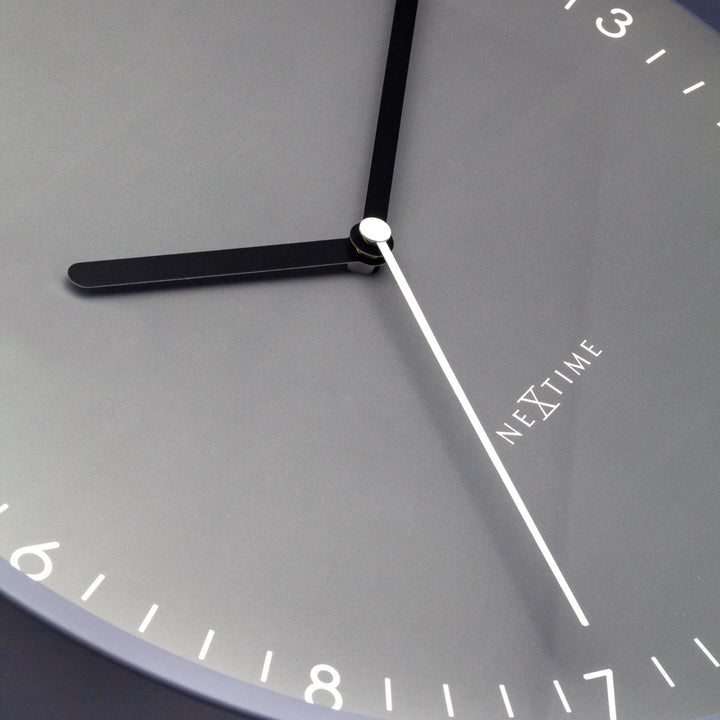 NeXtime Berlin Modern Minimal Aluminium Wall Clock Matt Grey 30cm 573305GS 5