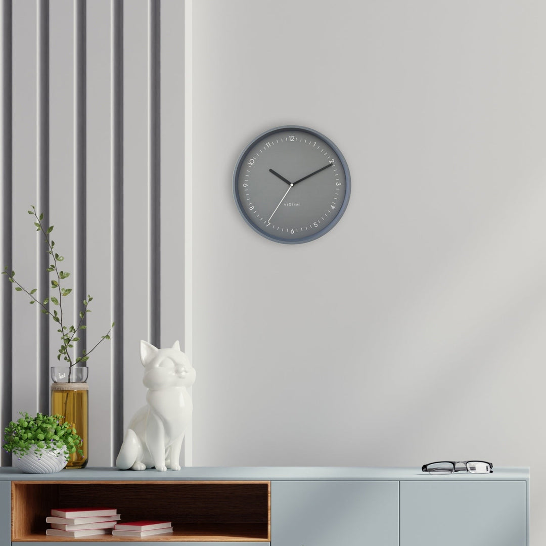 NeXtime Berlin Modern Minimal Aluminium Wall Clock Matt Grey 30cm 573305GS 6