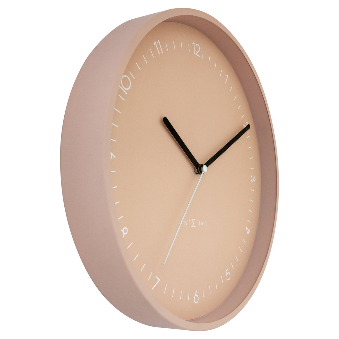 NeXtime Berlin Modern Minimal Aluminium Wall Clock Matt Pink 30cm 573305RZ 3