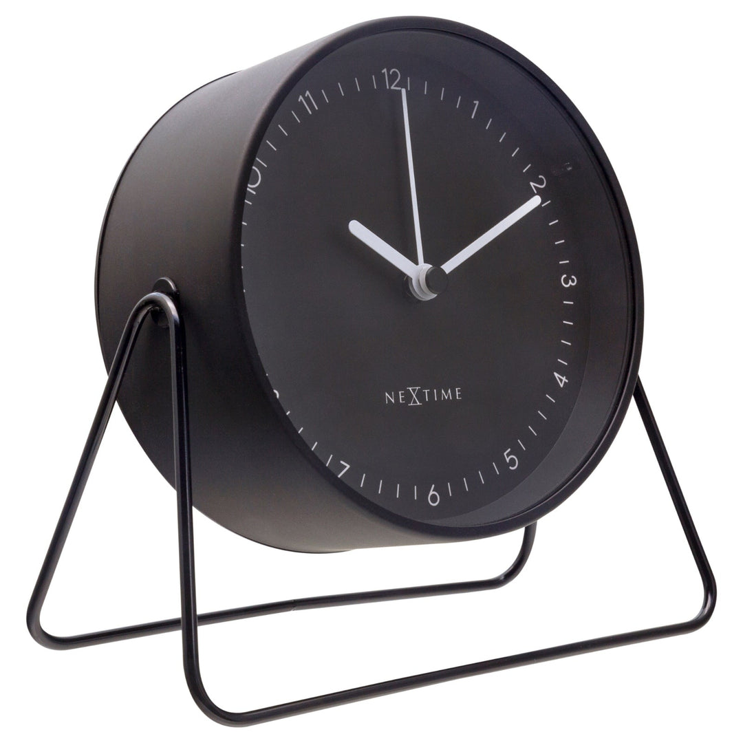 NeXtime Berlin Modern Minimal Night Light Alarm Clock Black 14cm 575240ZW 2