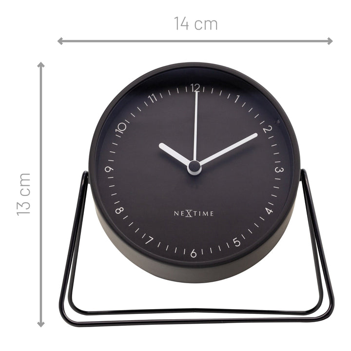 NeXtime Berlin Modern Minimal Night Light Alarm Clock Black 14cm 575240ZW 3